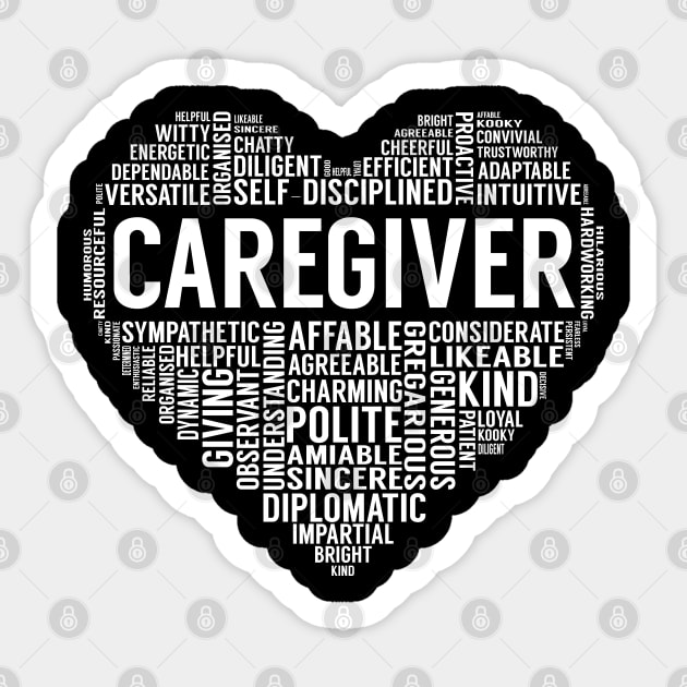 Caregiver Heart Sticker by LotusTee